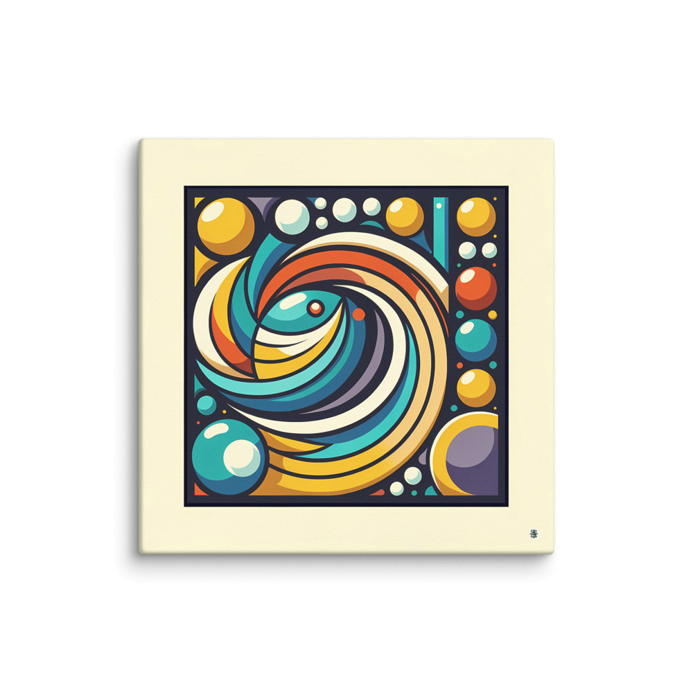 Vibrant Geometric Abstract Circles Design — Canvas Print