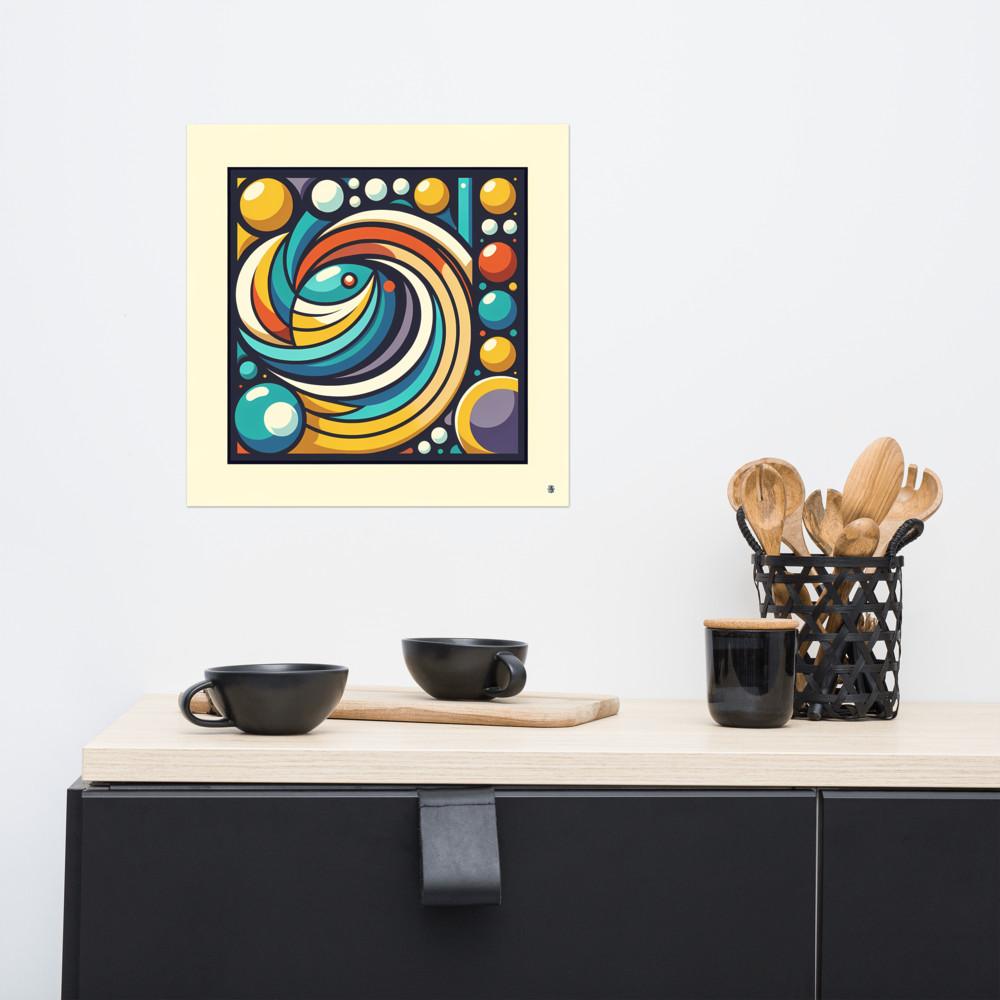 Vibrant Geometric Abstract Circles Design