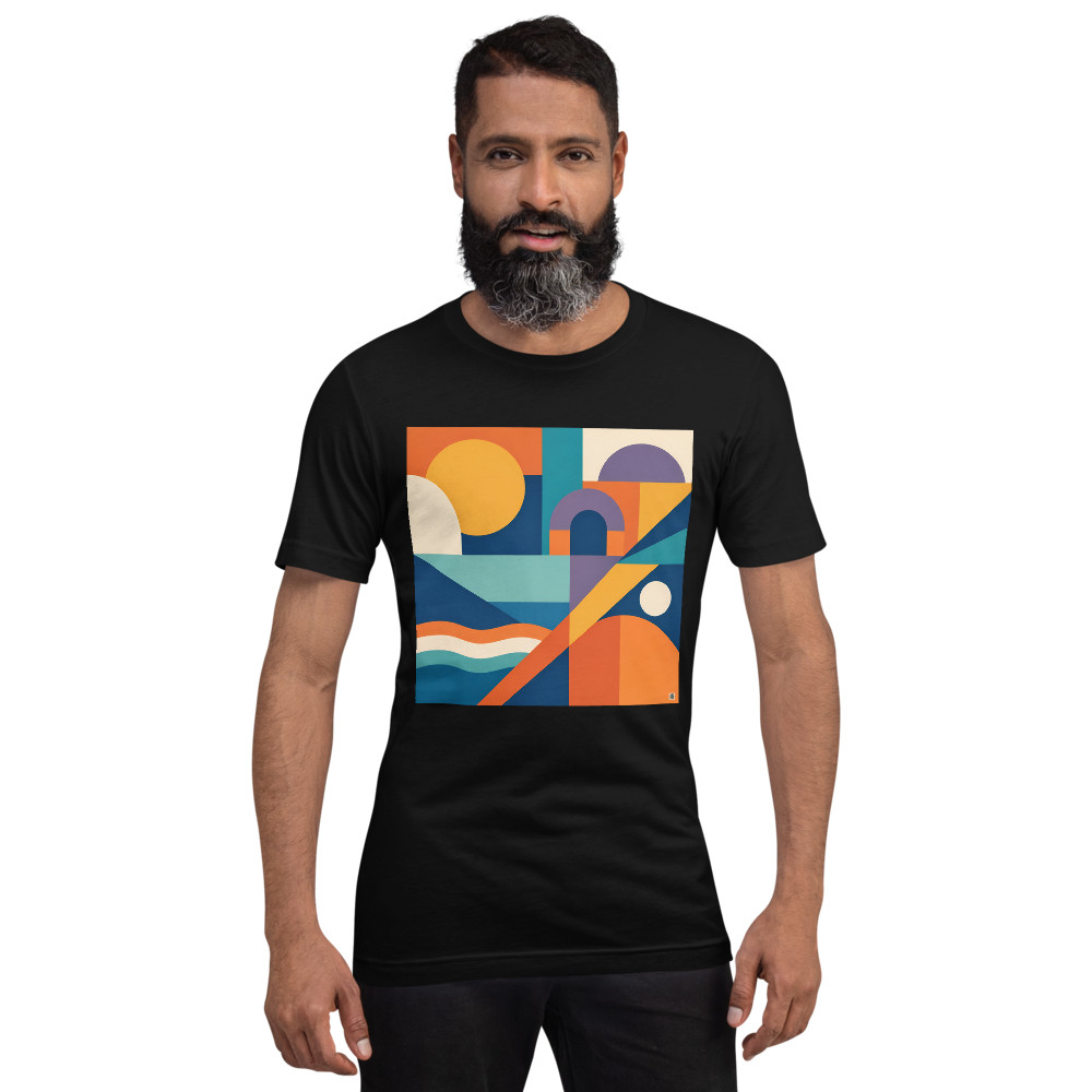 Colourful Geometric Landscape Pattern